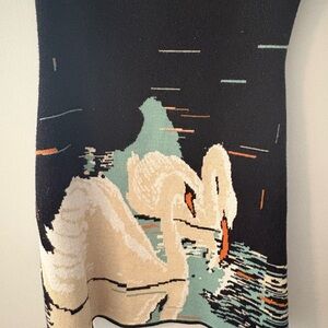 Cider Black Swan sweater mini Dress